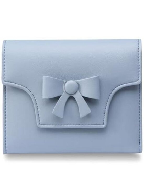 Handbags - Small Wallet for Women Cute Bowknot RFID Blocking Bifold Leather Credit Card